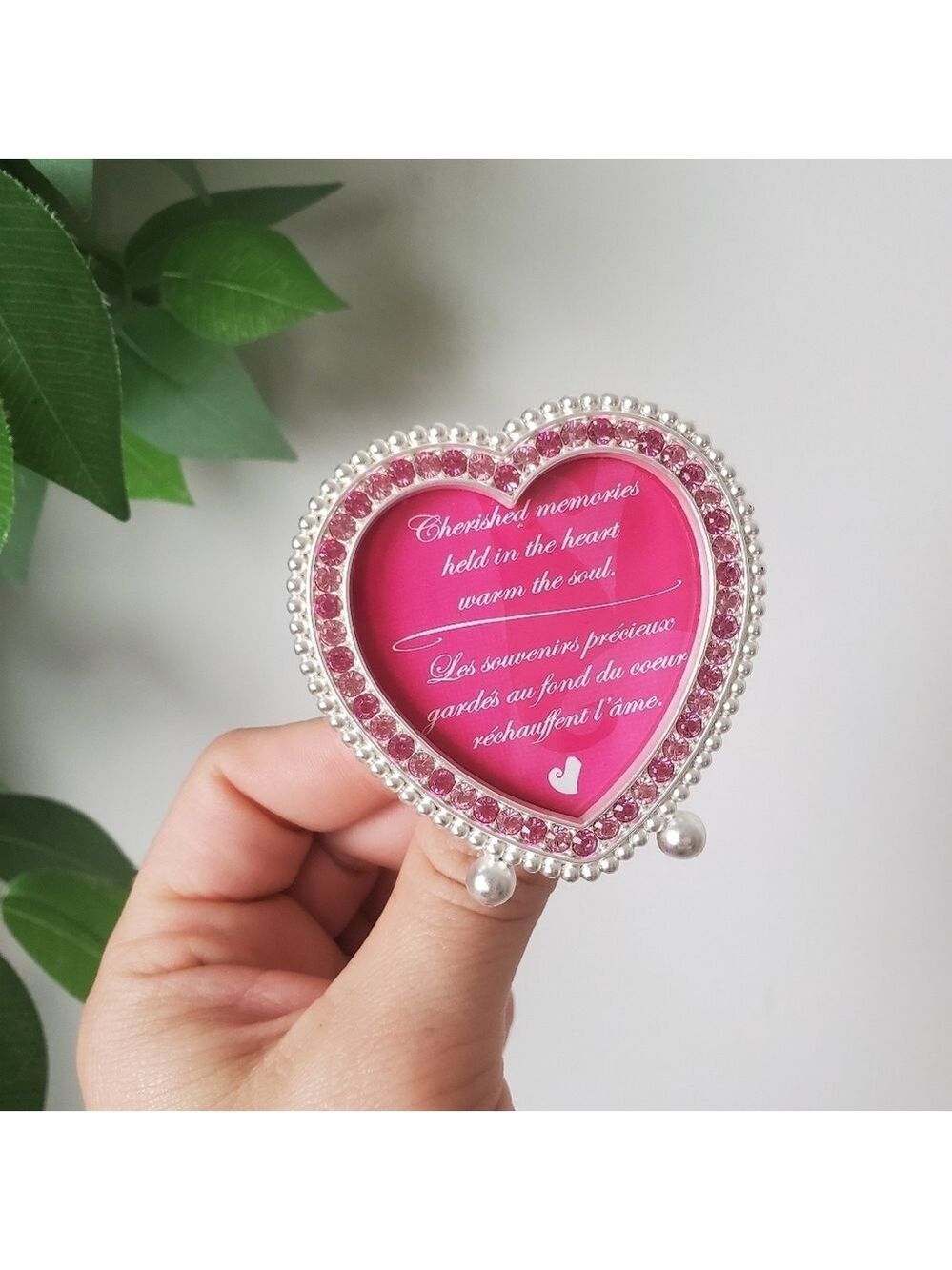 Mary Kay Heart Shaped Picture Frame Crystals Collectible